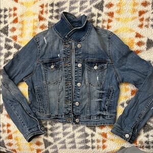 Aeropostale Blue Jean Jacket with Distressed Details